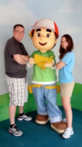Who doesn't have a photo with Handy Manny?
